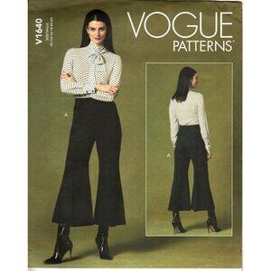 Vogue V1640 Misses 14 to 22 Flared Pants Uncut Sewing Pattern